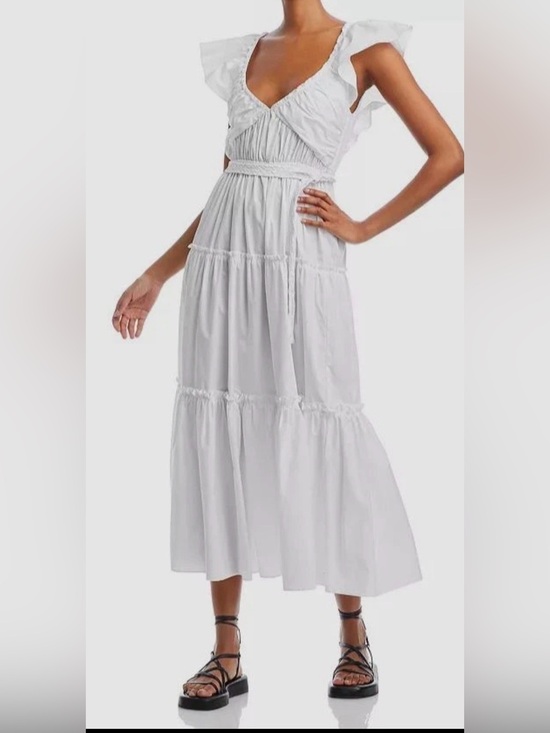 Derek Lam Dresses & Skirts - Derek Lam 10 Crosby Anastasia Ruffled White Tiered Maxi Dress - size 6